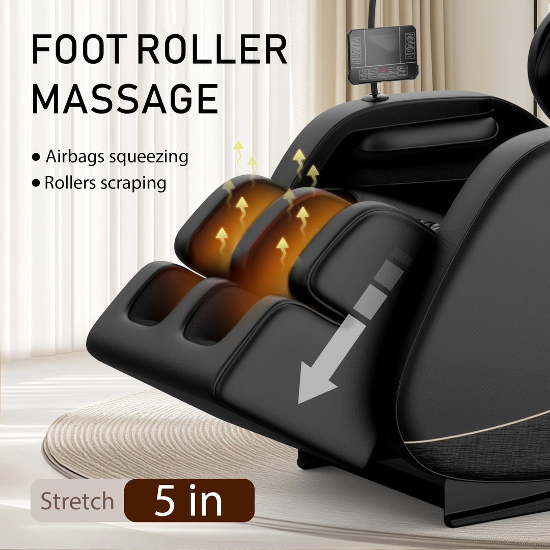 Luxury Zero Gravity Full Body Massage Chair – Heating Recliner with Airbags, Foot Rollers and Touch Screen Control
