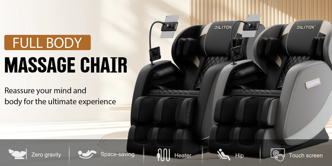 Luxury Zero Gravity Full Body Massage Chair – Heating Recliner with Airbags, Foot Rollers and Touch Screen Control