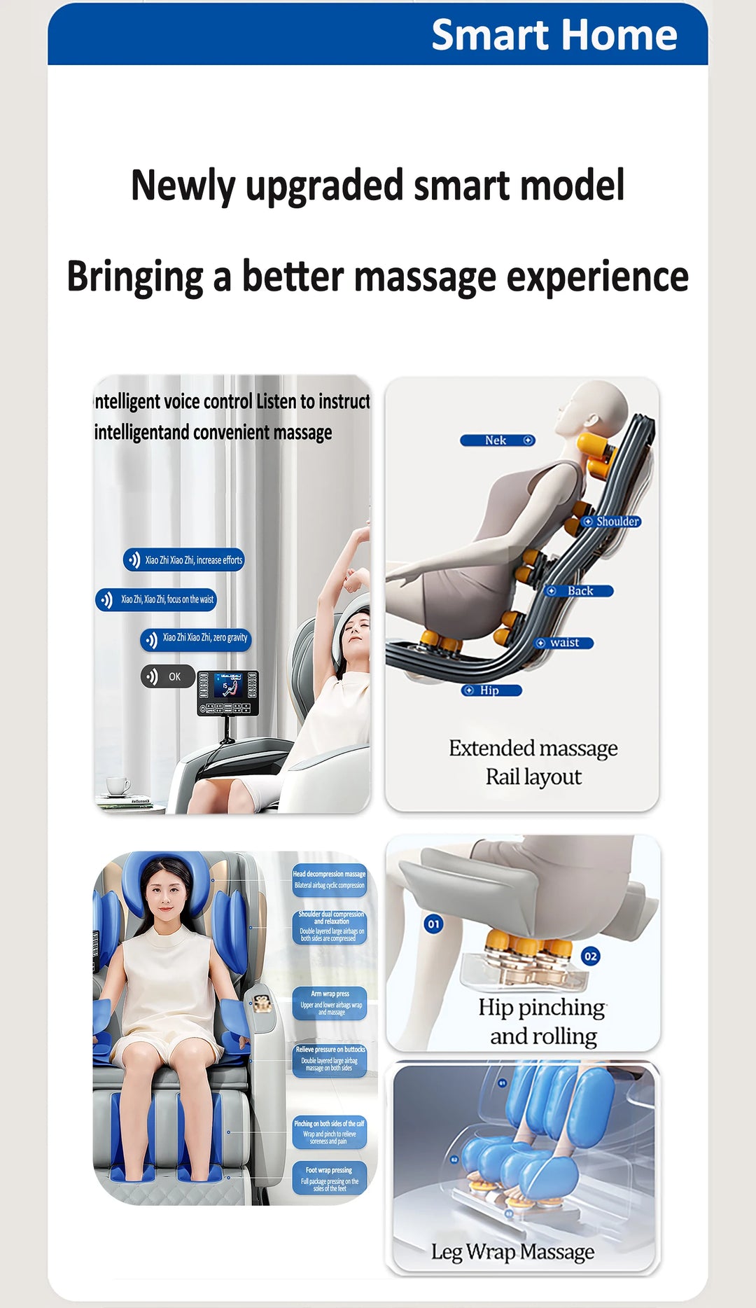 Luxury Zero Gravity Massage Chair – Full Body Electric Recliner with Shiatsu Massage, Air Compression, Heat & Bluetooth Audio