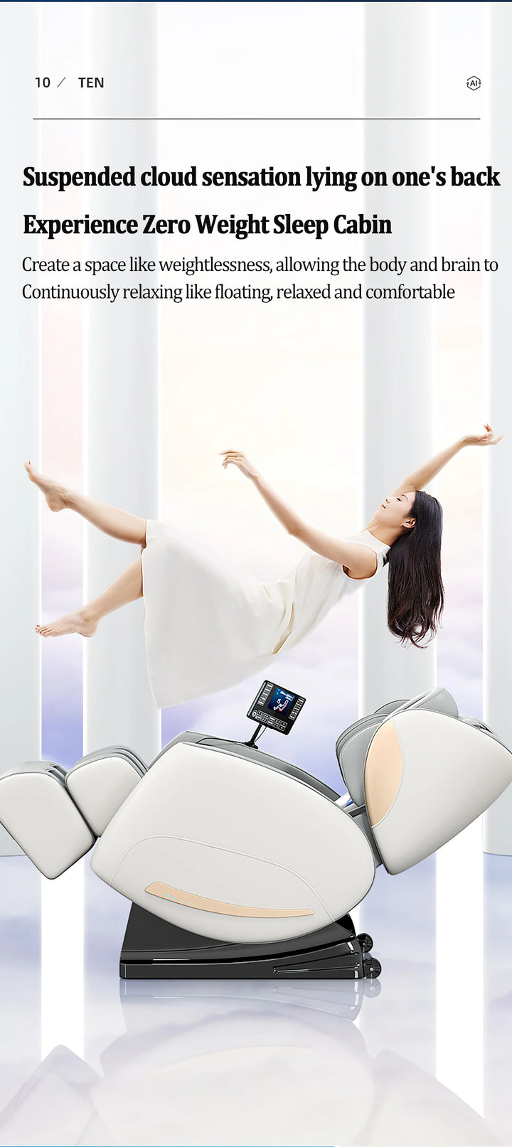 Luxury Zero Gravity Massage Chair – Full Body Electric Recliner with Shiatsu Massage, Air Compression, Heat & Bluetooth Audio