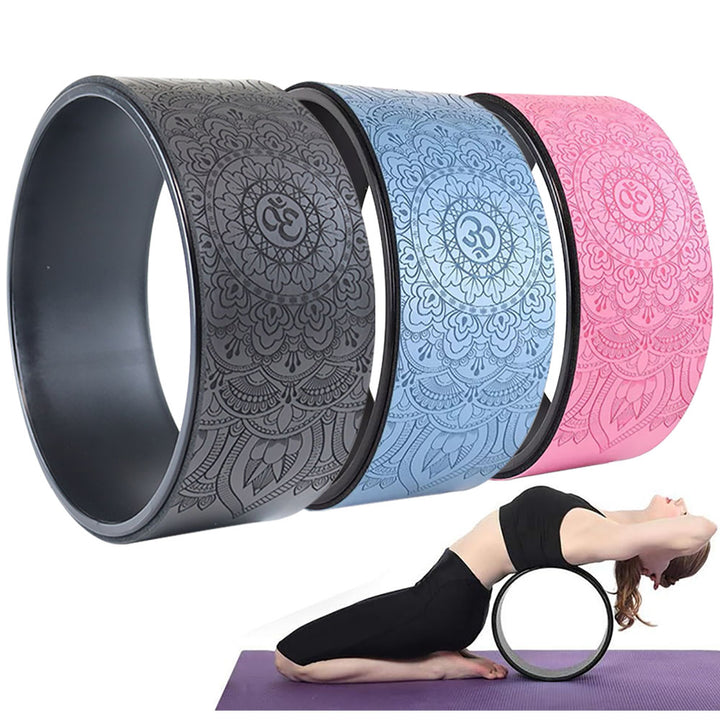 Premium 12.2 Inch Yoga Wheel for Back Pain Relief – Comfortable Myofascial Release Prop – Durable PU Rubber Surface, Supports Up to 200kg – Perfect for Flexibility and Spine Health