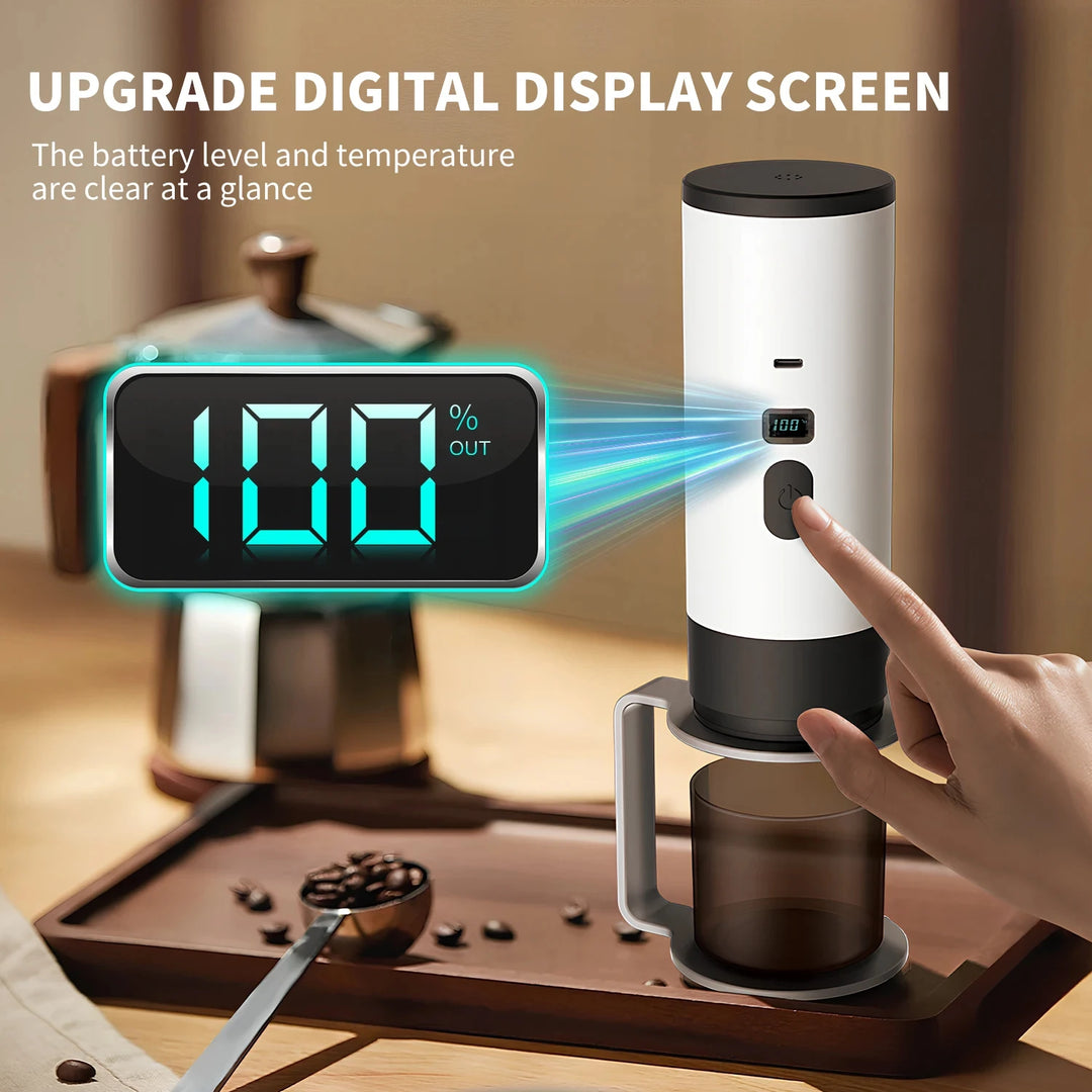 Premium 15 Bar Portable Wireless Espresso Machine – 3 in 1 Rechargeable Self-Heating Capsule Coffee Maker