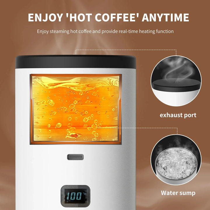 Premium 15 Bar Portable Wireless Espresso Machine – 3 in 1 Rechargeable Self-Heating Capsule Coffee Maker