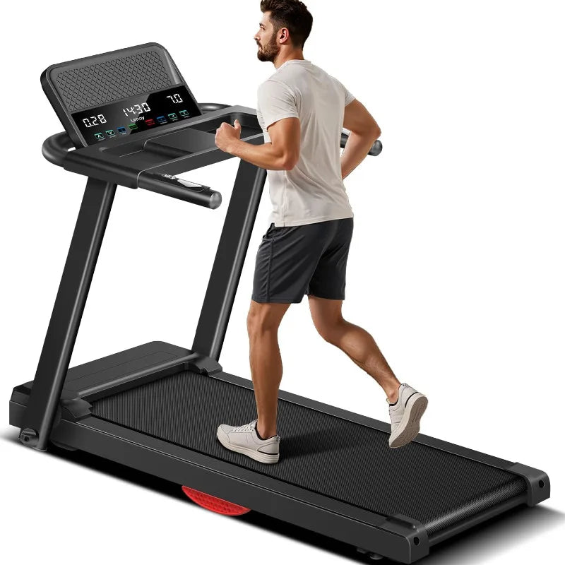 Premium 15% Incline Folding Treadmill – 3.0HP Quiet Brushless Motor with Dual Cushion System and LED Display