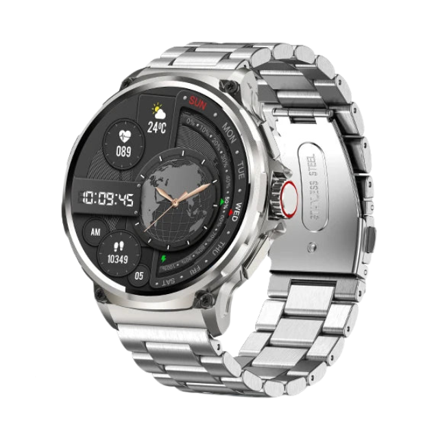 Premium 1.85-inch Ultra HD Smartwatch – GPS Tracking, Bluetooth Calls, 710mAh Battery, Fitness & Health Monitor, Activity Tracker, Compatible with iOS, Android