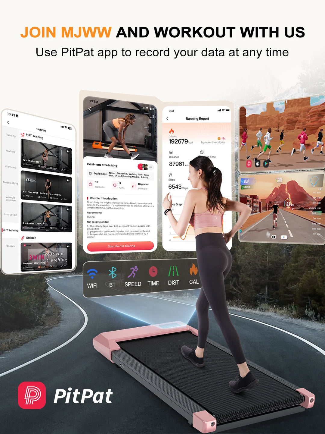 Premium 2-in-1 Walking Pad Treadmill – Compact Under Desk Electric Treadmill with LED Display, Quiet Motor, Portable Design for Home & Office