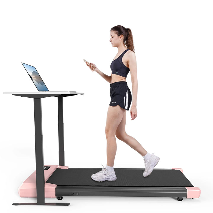 Premium 2-in-1 Walking Pad Treadmill – Compact Under Desk Electric Treadmill with LED Display, Quiet Motor, Portable Design for Home & Office