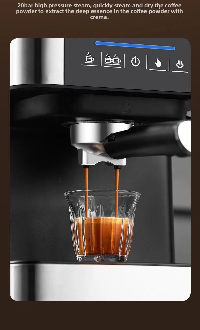 Premium 20 Bar Automatic Espresso Machine – Dual Heating Industrial Coffee Maker with Stainless Steel Boiler