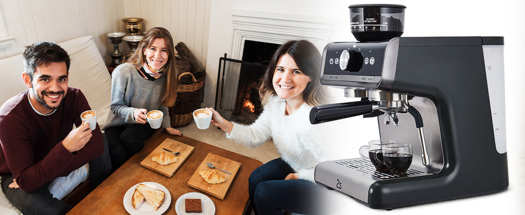 Premium 20 Bar Espresso Machine with Integrated Grinder – 1450W Professional Barista Coffee Maker with Steam Wand
