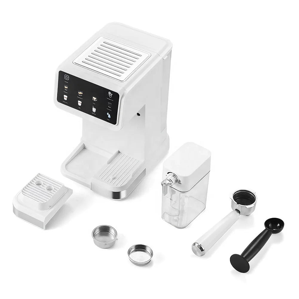 Premium 20 Bar Semi-Automatic Espresso Machine – 1350W Coffee Maker with Automatic Milk Frothing and One-Touch Cleaning