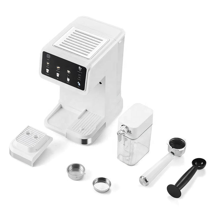 Premium 20 Bar Semi-Automatic Espresso Machine – 1350W Coffee Maker with Automatic Milk Frothing and One-Touch Cleaning