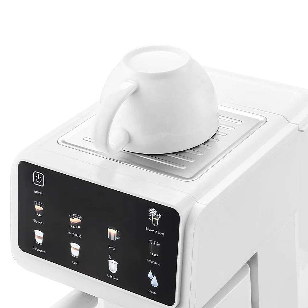 Premium 20 Bar Semi-Automatic Espresso Machine – 1350W Coffee Maker with Automatic Milk Frothing and One-Touch Cleaning