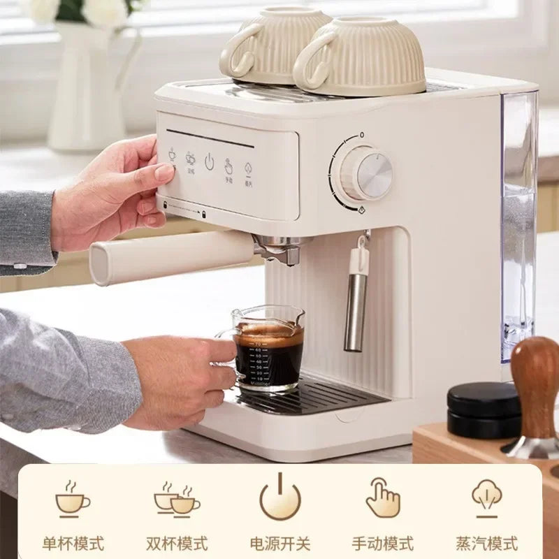 Premium 20 Bar Semi Automatic Espresso Machine – 800W Cappuccino Coffee Maker with Milk Frother