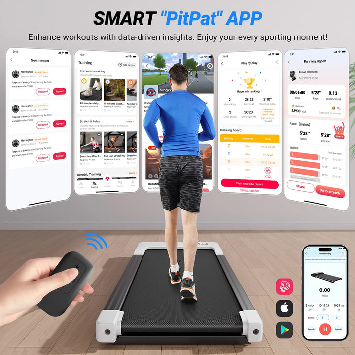 Premium 2.5HP Walking Pad Under Desk Treadmill – Portable 2 in 1 Compact Treadmill with LED Display and Remote Control
