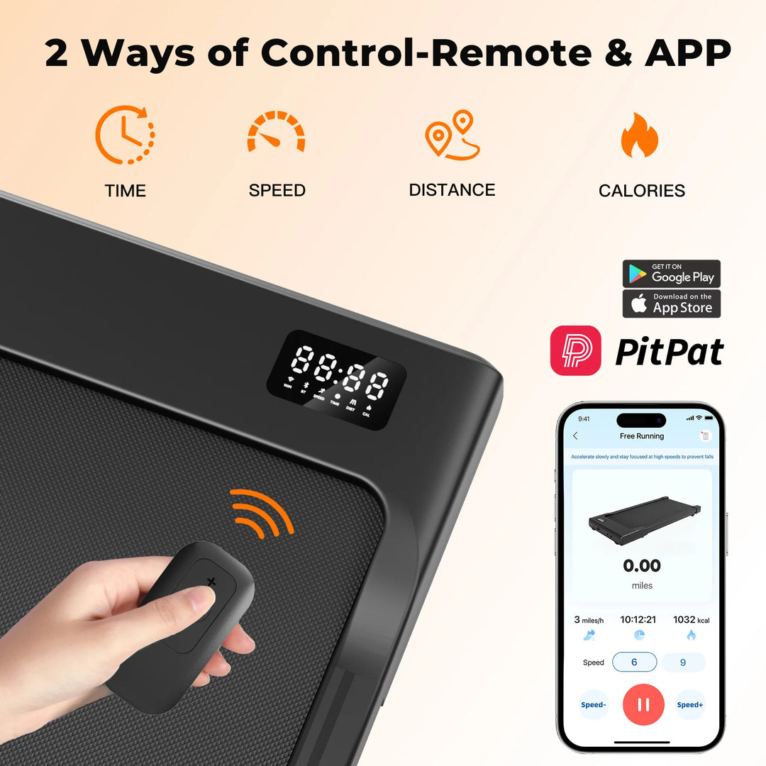 Premium 2.5HP Walking Pad Under Desk Treadmill – Portable 2 in 1 Compact Treadmill with LED Display and Remote Control
