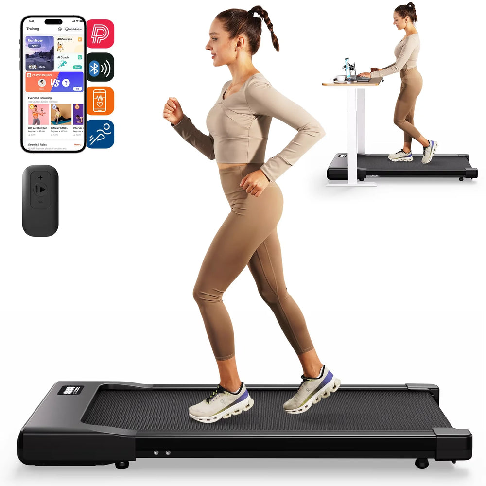 Premium 2.5HP Walking Pad Under Desk Treadmill – Portable 2 in 1 Compact Treadmill with LED Display and Remote Control