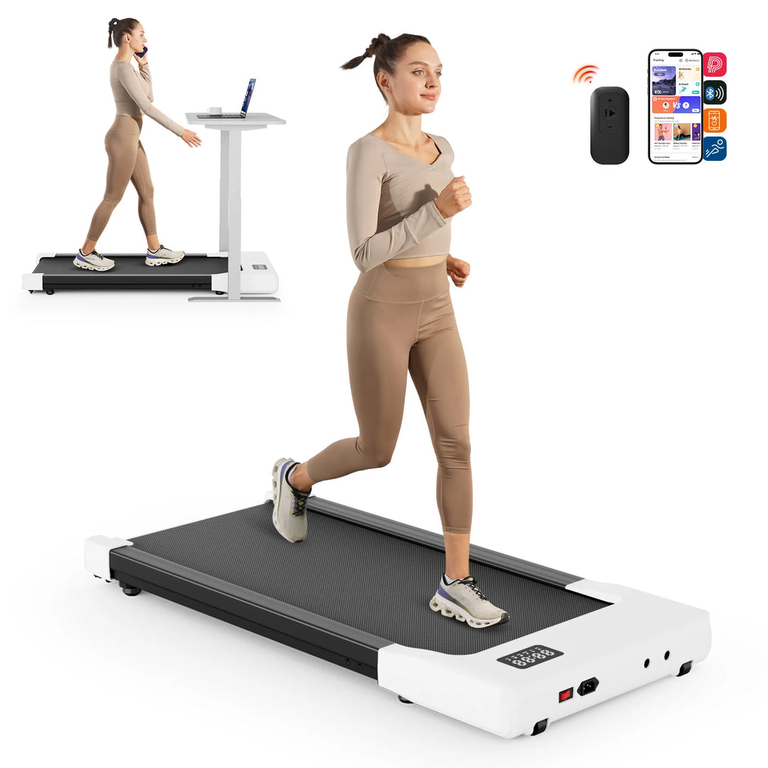 Premium 2.5HP Walking Pad Under Desk Treadmill – Portable 2 in 1 Compact Treadmill with LED Display and Remote Control