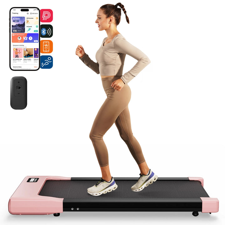 Premium 2.5HP Walking Pad Under Desk Treadmill – Portable 2 in 1 Compact Treadmill with LED Display and Remote Control