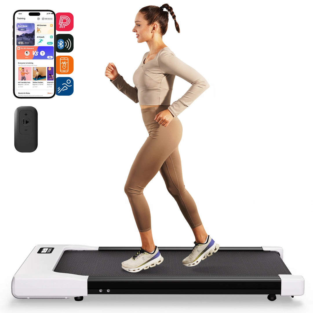 Premium 2.5HP Walking Pad Under Desk Treadmill – Portable 2 in 1 Compact Treadmill with LED Display and Remote Control