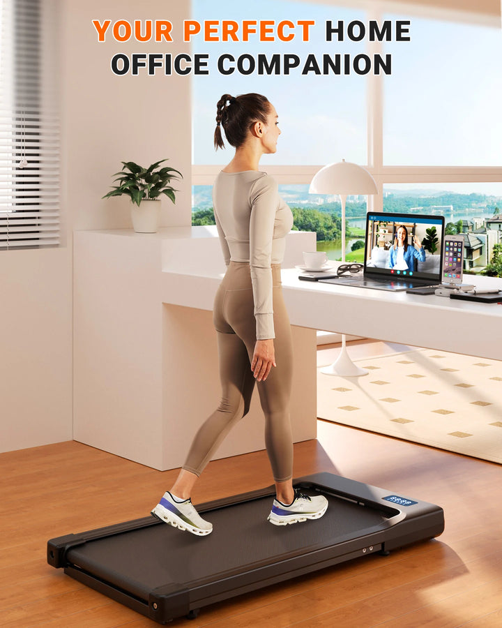 Premium 2.5HP Walking Pad Under Desk Treadmill – Portable 2 in 1 Compact Treadmill with LED Display and Remote Control