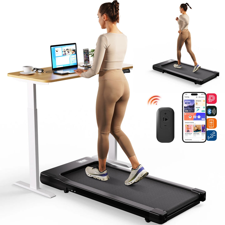 Premium 2.5HP Walking Pad Under Desk Treadmill – Portable 2 in 1 Compact Treadmill with LED Display and Remote Control