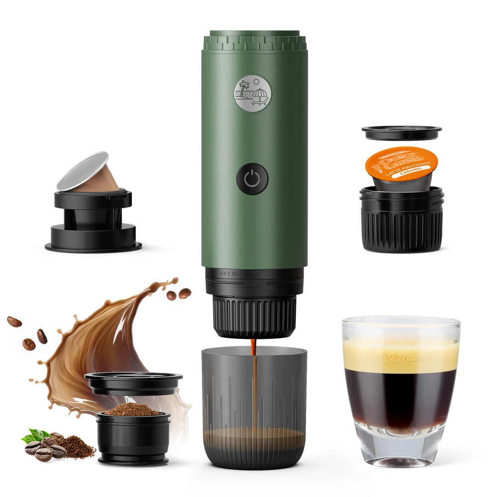 Premium 3 in 1 Portable Espresso Machine – 19 Bar Self-Heating Travel Coffee Maker with USB-C Charging
