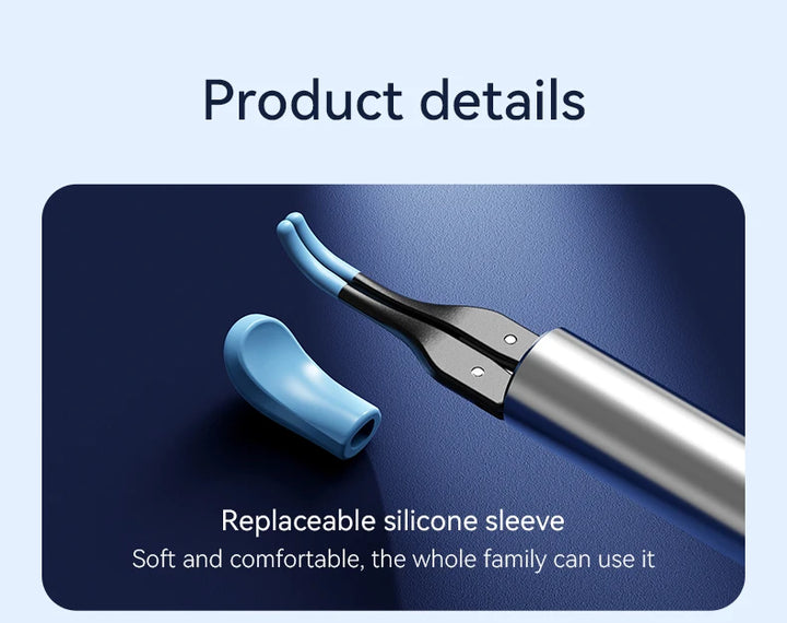 Premium 3-in-1 Wi-Fi Visual Ear Cleaning Tool – Camera Ear Pick with Tweezers, 12MP HD Imaging, Rechargeable Battery, Silicone Accessories