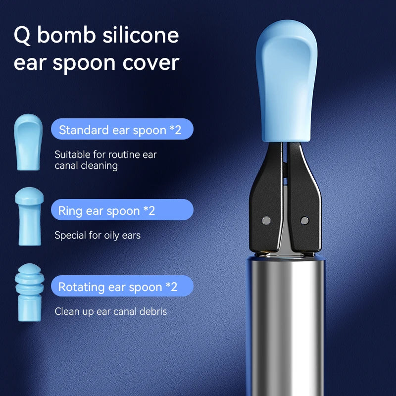 Premium 3-in-1 Wi-Fi Visual Ear Cleaning Tool – Camera Ear Pick with Tweezers, 12MP HD Imaging, Rechargeable Battery, Silicone Accessories