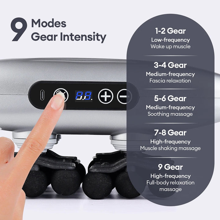 Premium 30 Head Massage Gun – High Frequency Vibration Fascia Muscle Massager for Full Body Use