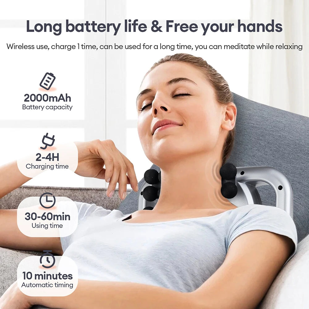 Premium 30 Head Massage Gun – High Frequency Vibration Fascia Muscle Massager for Full Body Use