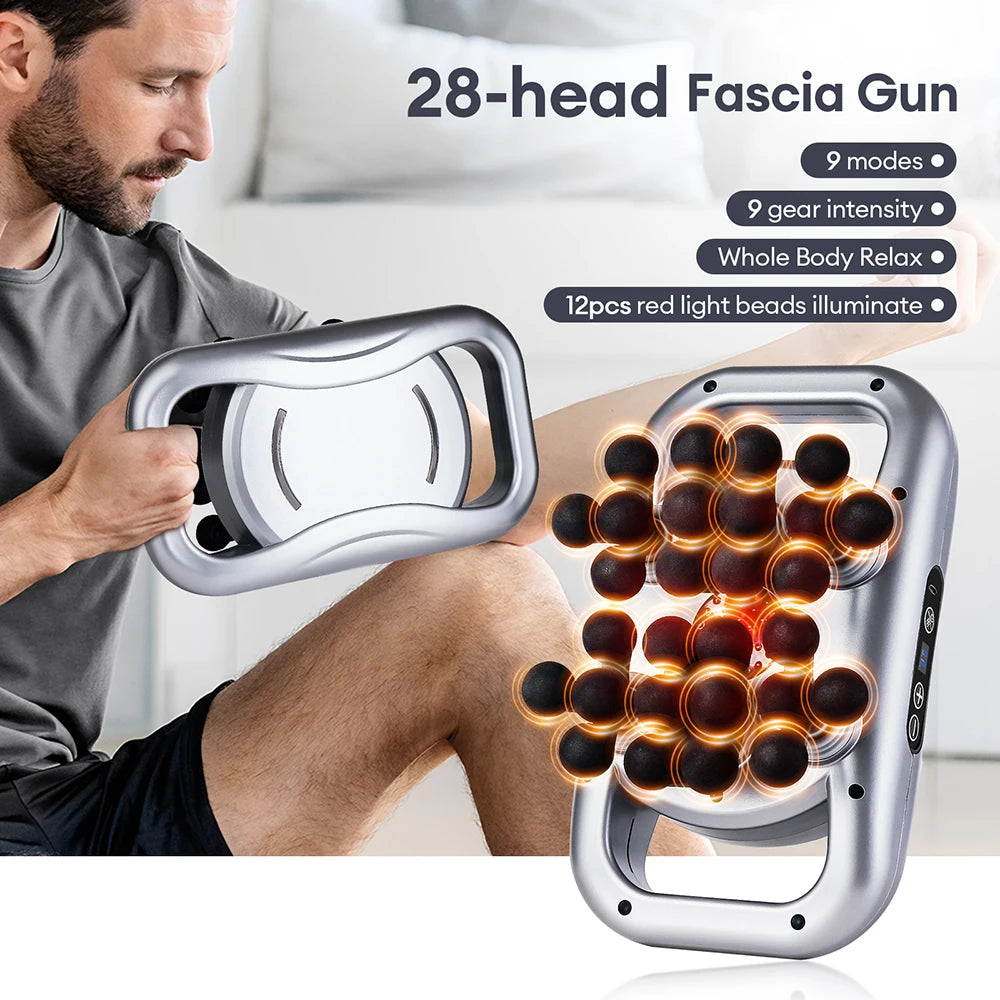 Premium 30 Head Massage Gun – High Frequency Vibration Fascia Muscle Massager for Full Body Use