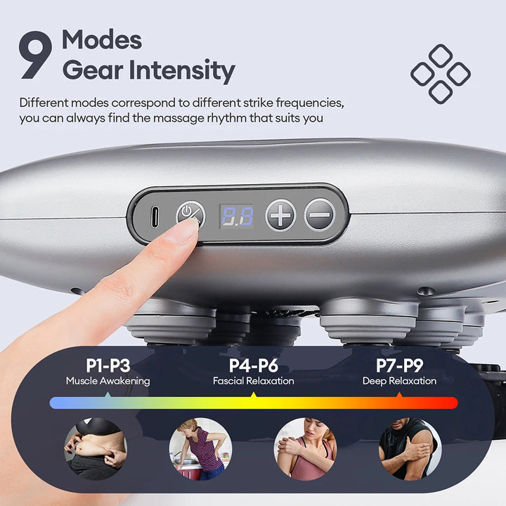 Premium 30 Head Massage Gun – High Frequency Vibration Fascia Muscle Massager for Full Body Use