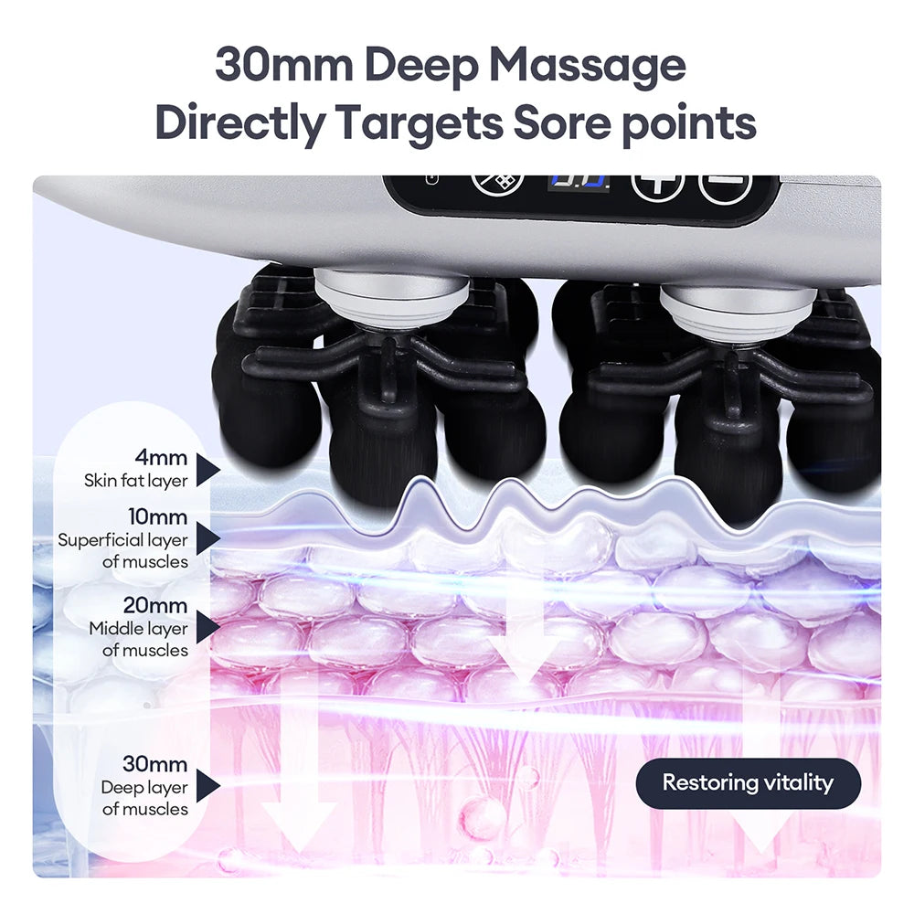 Premium 30 Head Massage Gun – High Frequency Vibration Fascia Muscle Massager for Full Body Use
