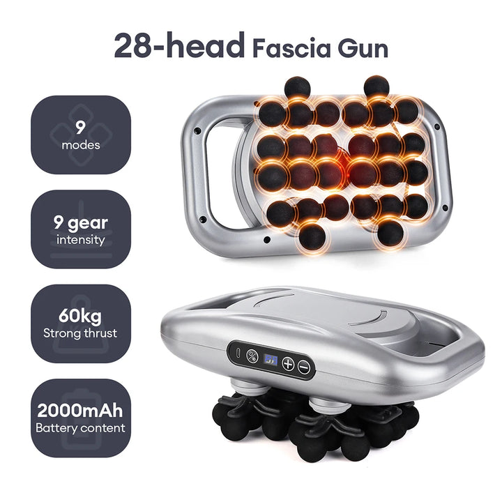 Premium 30 Head Massage Gun – High Frequency Vibration Fascia Muscle Massager for Full Body Use