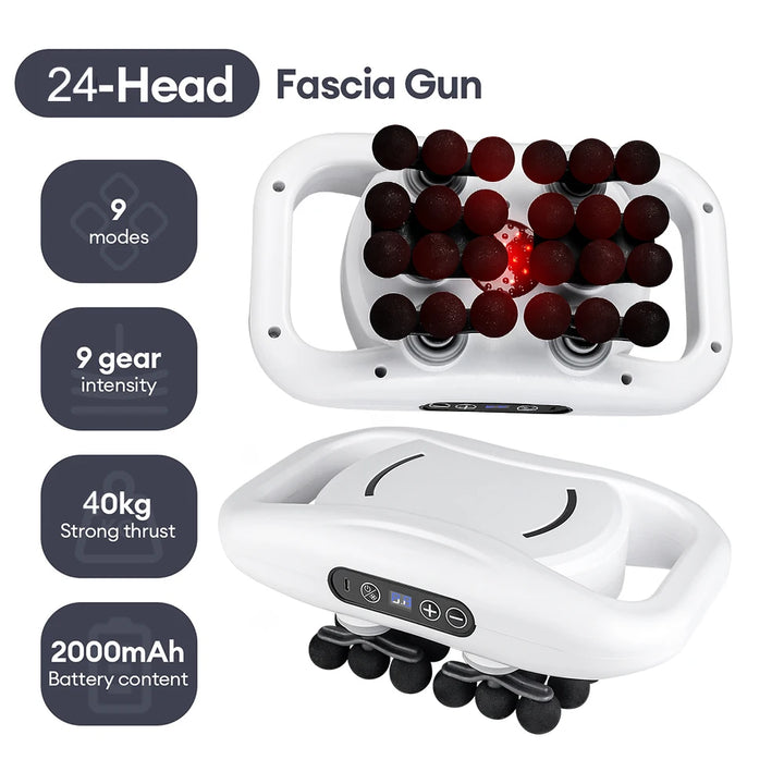 Premium 30 Head Massage Gun – High Frequency Vibration Fascia Muscle Massager for Full Body Use