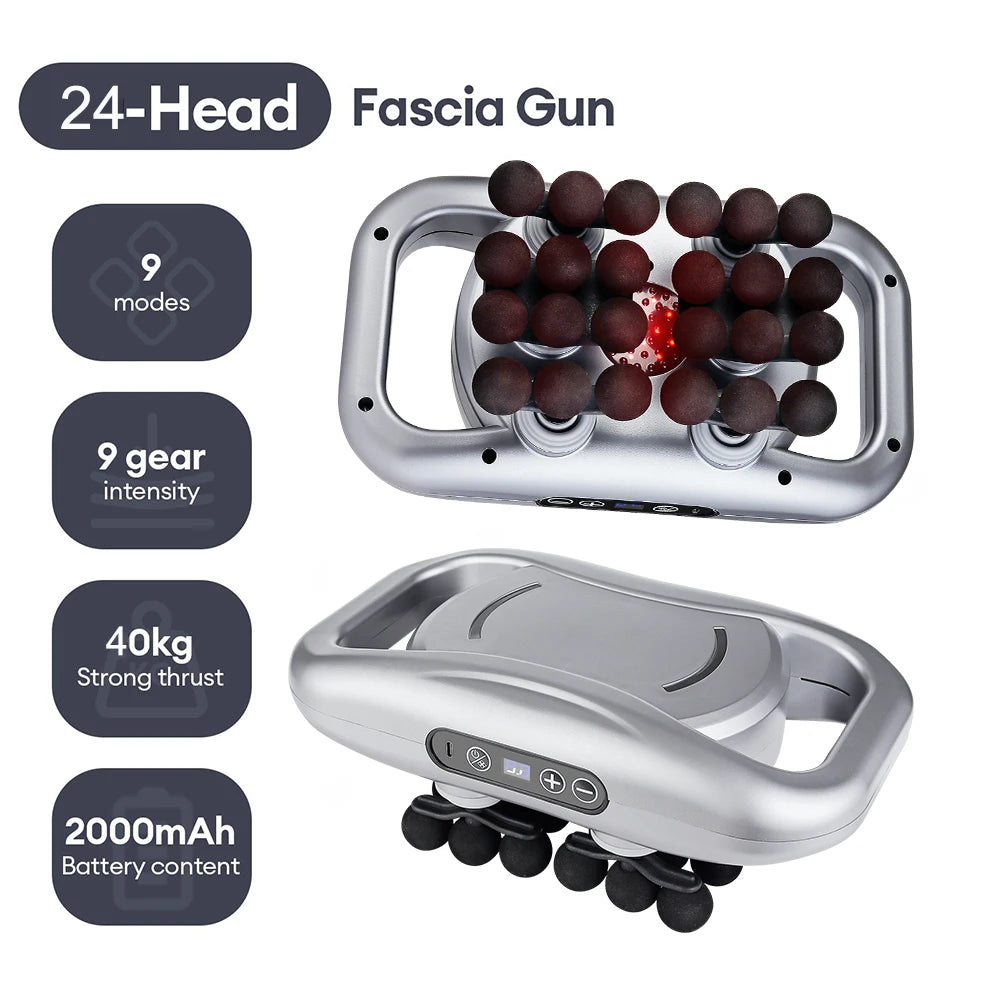 Premium 30 Head Massage Gun – High Frequency Vibration Fascia Muscle Massager for Full Body Use