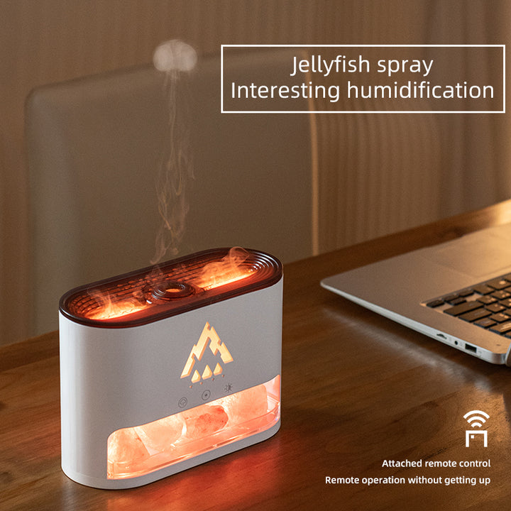 Premium 300ml Flame Aroma Diffuser with Remote Control, Essential Oil Humidifier & 7-Color LED Mist Maker for Home, Auto-Off & Timer Settings