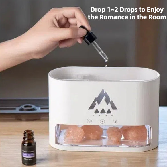 Premium 300ml Flame Aroma Diffuser with Remote Control, Essential Oil Humidifier & 7-Color LED Mist Maker for Home, Auto-Off & Timer Settings