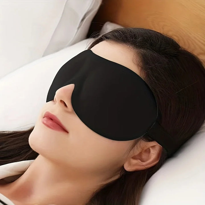 Premium 3D Contoured Sleep Mask – 100% Light Blocking Ultra-Soft Breathable Eye Cover for Travel and Yoga