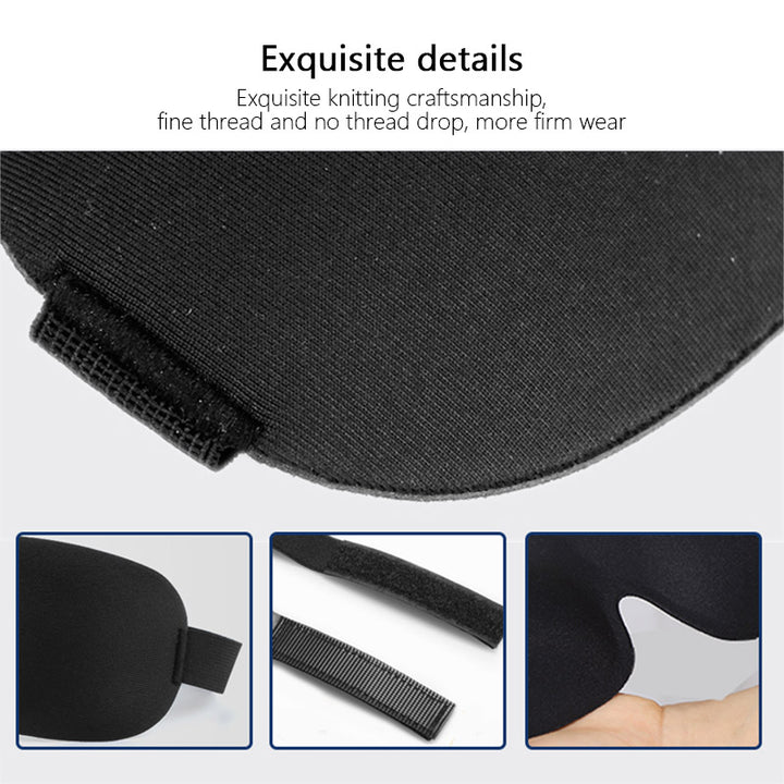 Premium 3D Sleep Mask – Soft Memory Foam Eye Mask for Sleep, Travel, and Migraine Relief – Blockout Light, Comfortable and Adjustable, Ergonomic Design for Men & Women