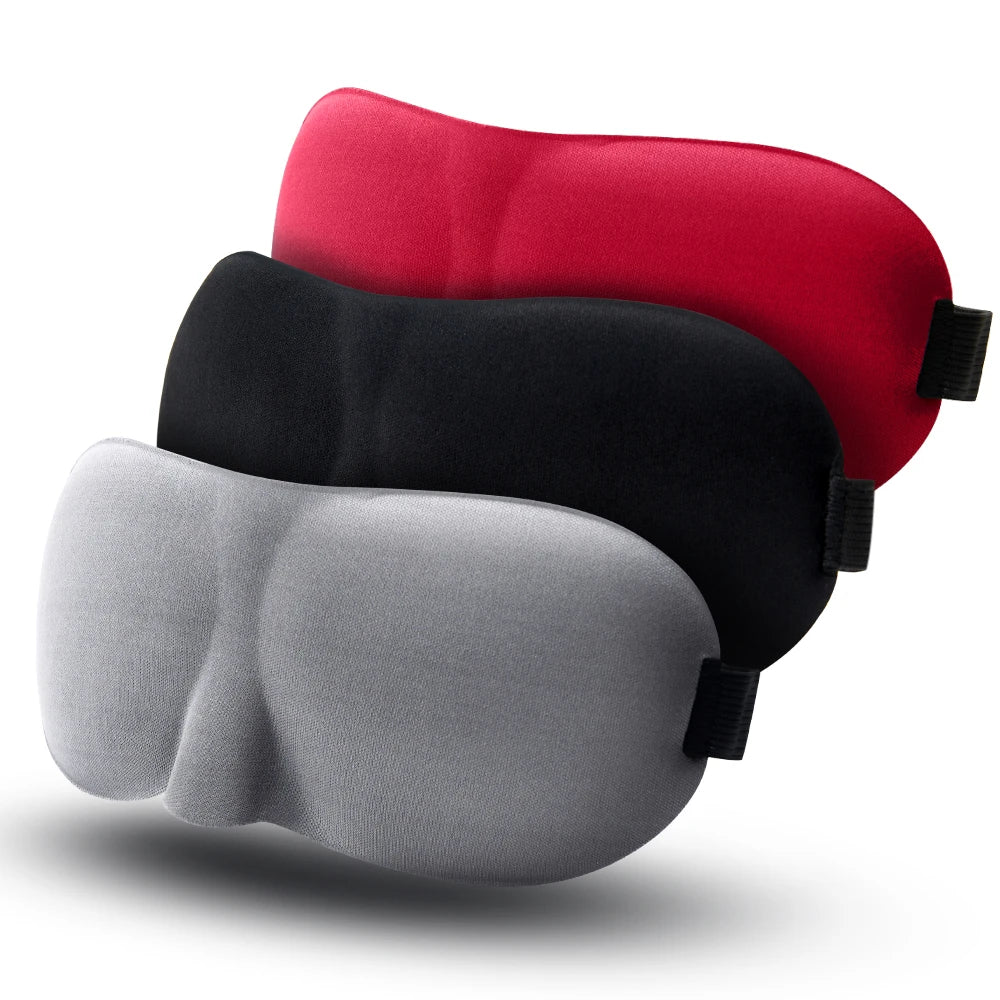 Premium 3D Sleep Mask – Soft Memory Foam Eye Mask for Sleep, Travel, and Migraine Relief – Blockout Light, Comfortable and Adjustable, Ergonomic Design for Men & Women
