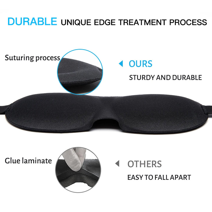 Premium 3D Sleep Mask – Soft Memory Foam Eye Mask for Sleep, Travel, and Migraine Relief – Blockout Light, Comfortable and Adjustable, Ergonomic Design for Men & Women