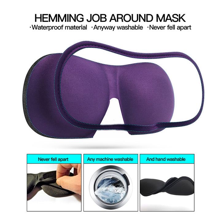 Premium 3D Sleep Mask – Soft Memory Foam Eye Mask for Sleep, Travel, and Migraine Relief – Blockout Light, Comfortable and Adjustable, Ergonomic Design for Men & Women