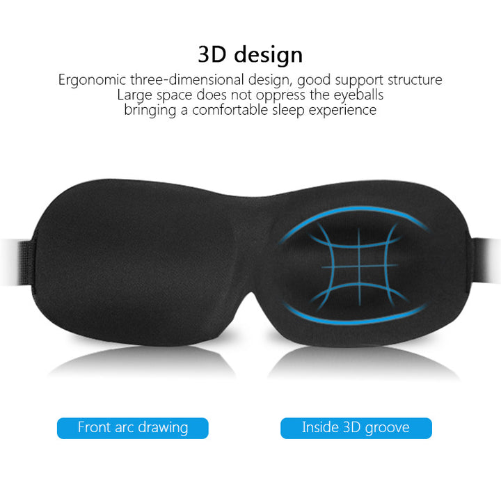 Premium 3D Sleep Mask – Soft Memory Foam Eye Mask for Sleep, Travel, and Migraine Relief – Blockout Light, Comfortable and Adjustable, Ergonomic Design for Men & Women