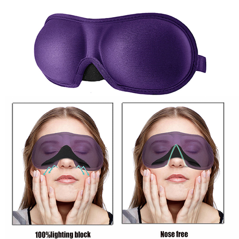 Premium 3D Sleep Mask – Soft Memory Foam Eye Mask for Sleep, Travel, and Migraine Relief – Blockout Light, Comfortable and Adjustable, Ergonomic Design for Men & Women