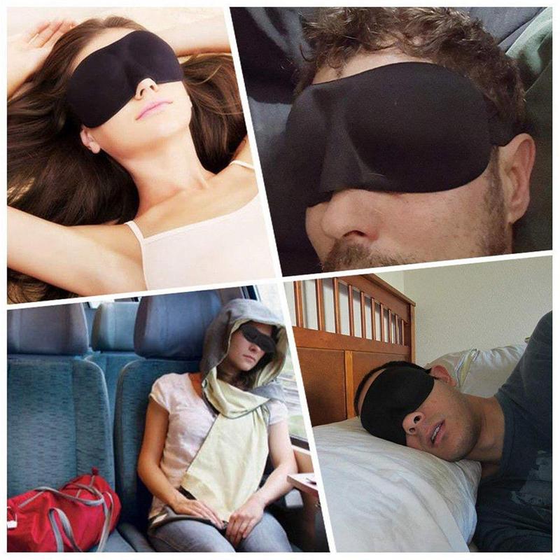 Premium 3D Sleep Mask – Soft Memory Foam Eye Mask for Sleep, Travel, and Migraine Relief – Blockout Light, Comfortable and Adjustable, Ergonomic Design for Men & Women