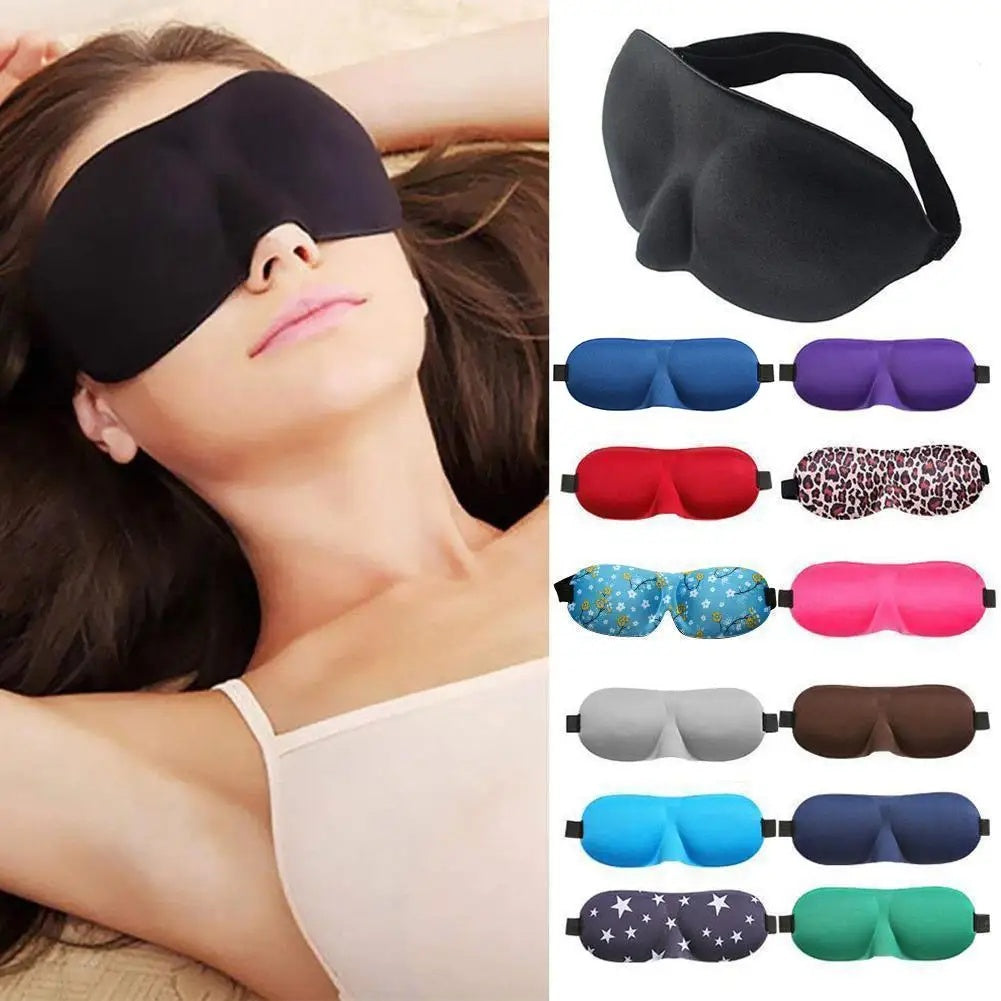 Premium 3D Sleep Mask – Soft Memory Foam Eye Mask for Sleep, Travel, and Migraine Relief – Blockout Light, Comfortable and Adjustable, Ergonomic Design for Men & Women