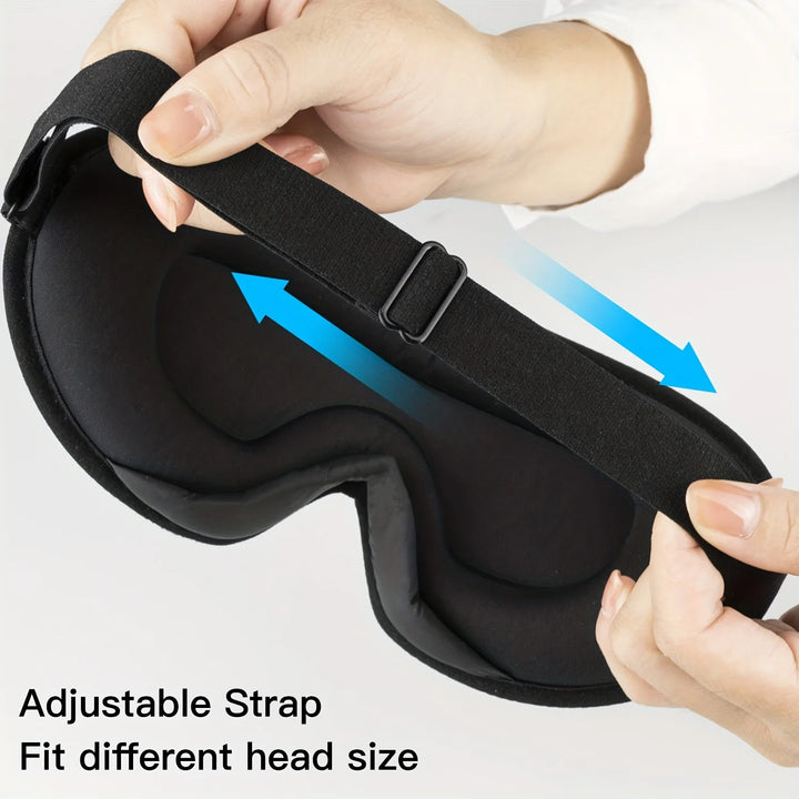 Premium 3D Sleep Mask with Ear Plugs – Unisex Blackout Eye Cover with Adjustable Strap