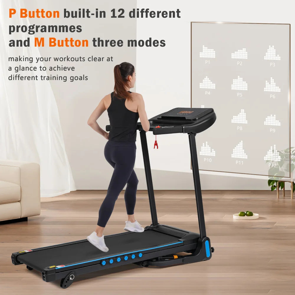Premium 3.0HP Auto Folding Treadmill – 10MPH Motorized Running Machine with 350 lb Capacity and Shock Absorption
