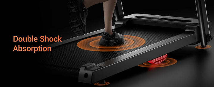 Premium 3.0HP Brushless Foldable Treadmill – 300 lb Capacity Home Running Machine with Dual Shock Absorption and Heart Rate Monitor